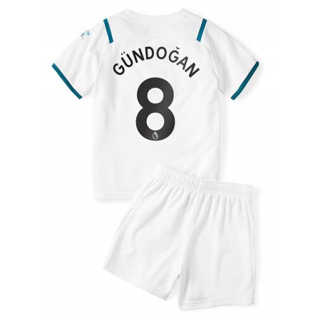 Billiga Fotbollströjor Manchester City Ilkay Gundogan 8 Barn Borta tröja 2021/22 Kortärmad 